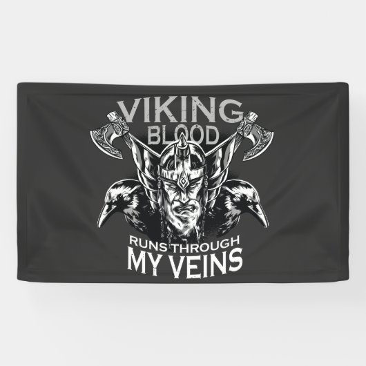 Viking bloed spandoek (Horizontaal)
