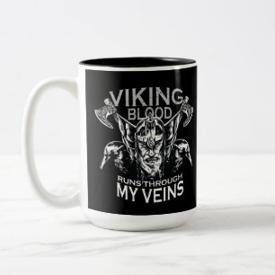 Viking bloed tweekleurige koffiemok