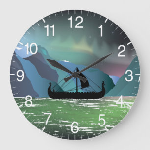 Viking Boat in Norwegian Fjord Grote Klok