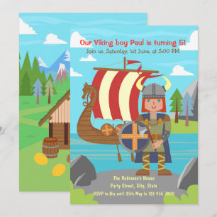 Viking Boy die voor de Viking-partij poogt Kaart