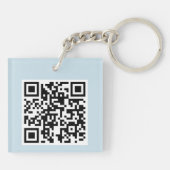 Viking Cat Blue Dragon QR-code Sleutelhanger (Achterkant)