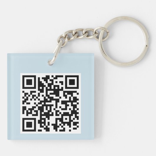 Viking Cat Blue Dragon QR-code Sleutelhanger (Achterkant)