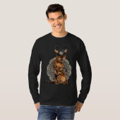 Viking Cat Valhalla Norse Warrior T-shirt (Voorkant volledig)