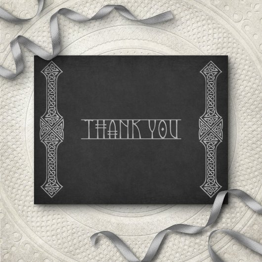 Viking Celtic Gamer Wedding Bedankkaart