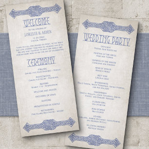 Viking Celtic Gamer Wedding Programme