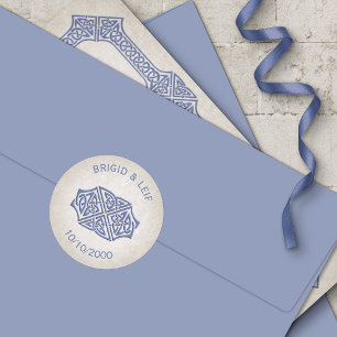 Viking Celtic Gamer Wedding Ronde Sticker