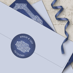 Viking Celtic Gamer Wedding Ronde Sticker