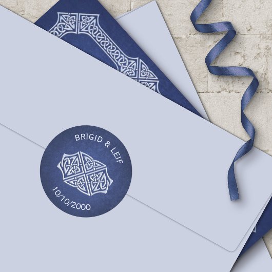 Viking Celtic Gamer Wedding Ronde Sticker