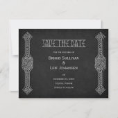 Viking Celtic Gamer Wedding Save The Date (Voorkant)