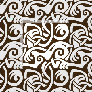 Viking Celtic Intertwining Animal Pattern Stof