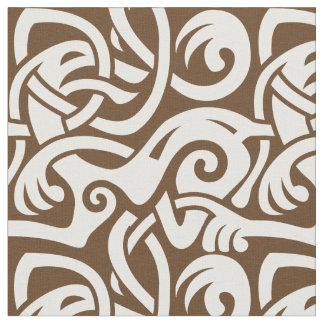 Viking Celtic Intertwining Animal Pattern Stof