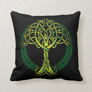 Viking Celtic Knotwork Tree of Life Kussen