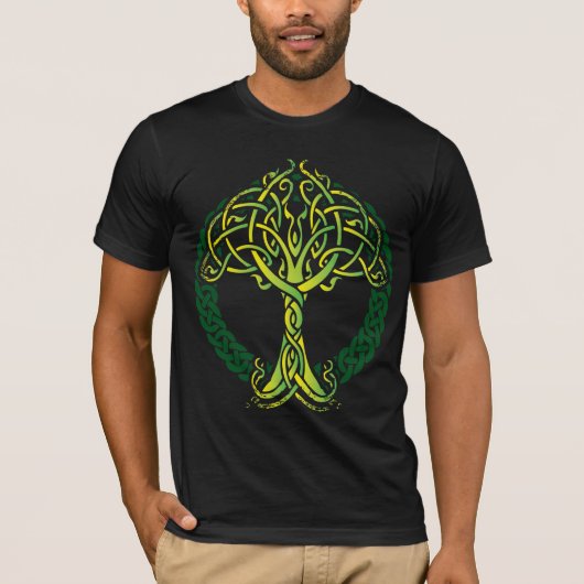 Viking Celtic Knotwork Tree of Life T-shirt (Voorkant)