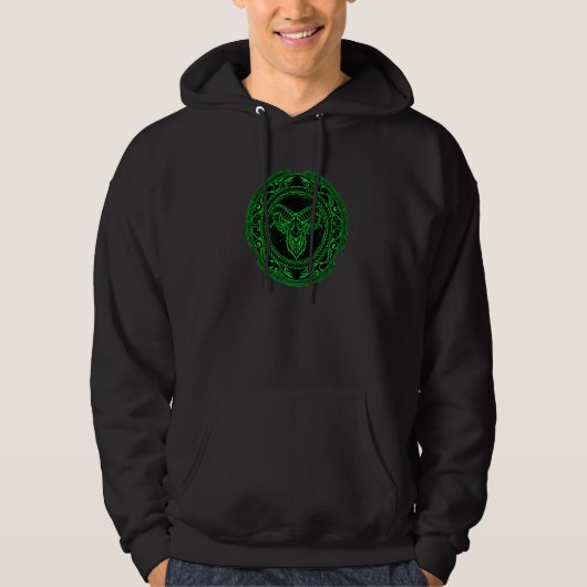 Viking Celtic Ram Aries Zodiac  1 Hoodie (Voorkant)