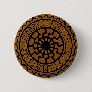 Viking Celtic Sun Rune Kalender Button