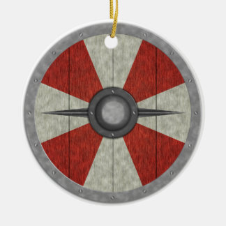 Viking Circle Shield Keramisch Ornament