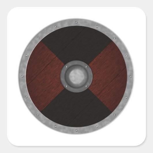 Viking Circle Shield Vierkante Sticker (Voorkant)