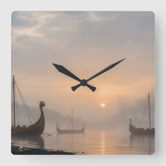 Viking Clock Vierkante Klok