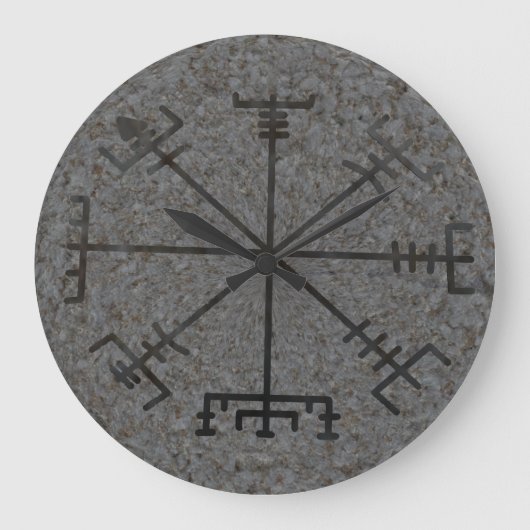 Viking Compass-wandklok Grote Klok (Voorkant)