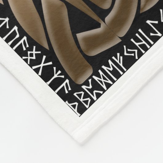 Viking Compass Yggdrasil Fleece Deken (Hoek)