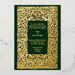 Viking Dragon weet over grenshuwelijk Folie Uitnodiging