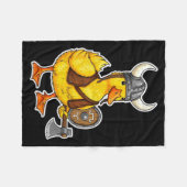 Viking Duck Funny Warrior Design Fleece Deken (Voorkant (Horizontaal))