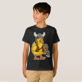 Viking Duck Funny Warrior Design  T-shirt (Voorkant volledig)