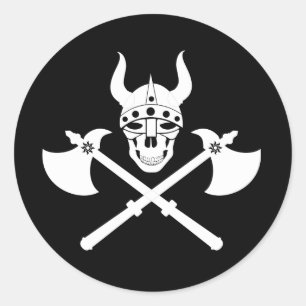 Viking emblem ronde sticker