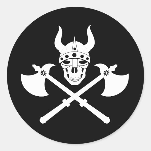 Viking emblem ronde sticker (Voorkant)