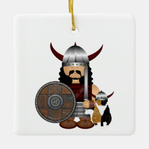 Viking en Cat-Ornament Keramisch Ornament