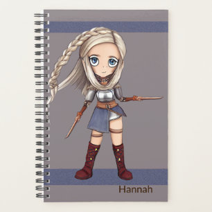 Viking fille de dessin animé mignonne personnalisé