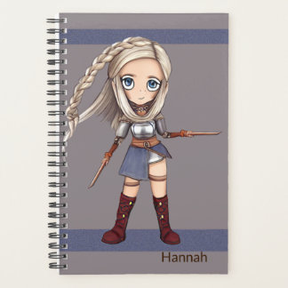 Viking fille de dessin animé mignonne personnalisé