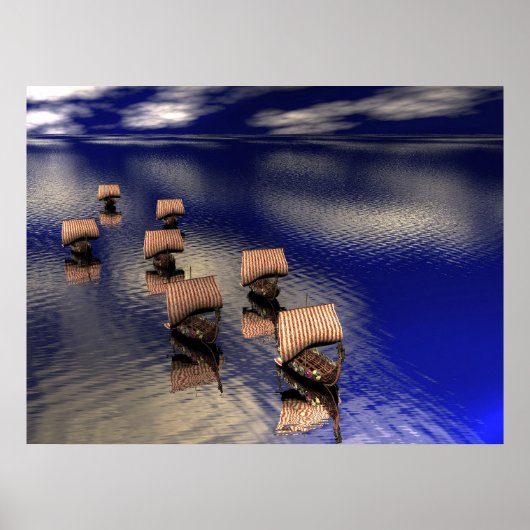 Viking Fleet Poster (Voorkant)