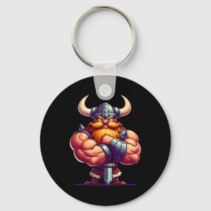 Viking Flexing Muscles Fan Lover Bodybuilding Gym Sleutelhanger