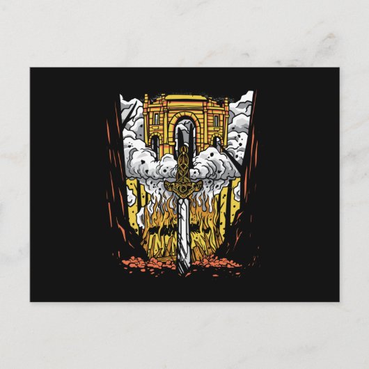 Viking Funeral Briefkaart (Voorkant)