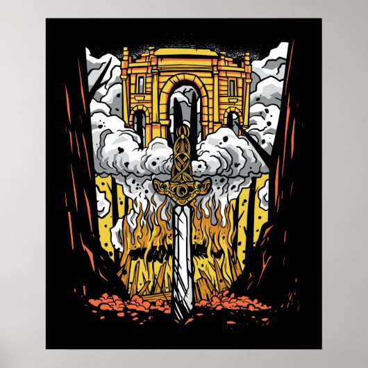 Viking Funeral Poster (Voorkant)