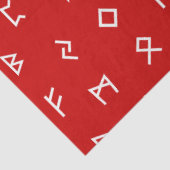 Viking gaat op Rode achtergrond Tissuepapier (Detail)