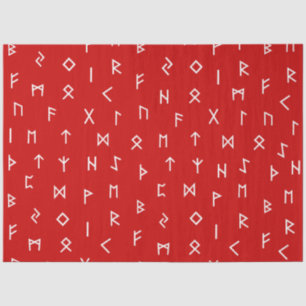 Viking gaat op Rode achtergrond Tissuepapier