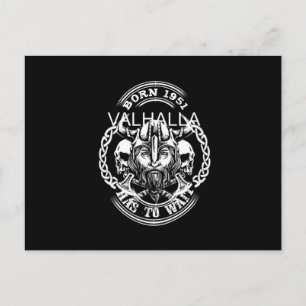 Viking Geboortejaar 51 "Valhalla moet wachten" Briefkaart