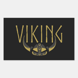 Viking Gehoornde Helm Stickers