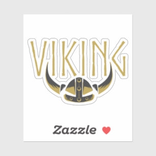 Viking Gehoornde Helm Vinyl Stickers