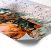 Viking geïnspireerde kalender voor 2022 poster (Hoek)