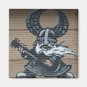 Viking gitarist Graffiti, Berlijn, Duitsland Magneet