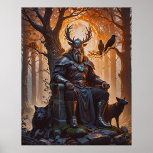 Viking God Odin Poster