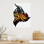 Viking Head Poster (Keuken)