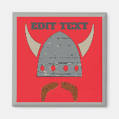 Viking Head, tekst toevoegen, Magneet (Voorkant)