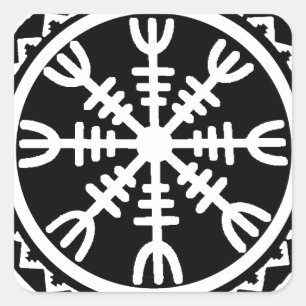 Viking Helm der Angst Vierkante Sticker