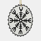 Viking Helm of Awe Keramisch Ornament (Rechts)