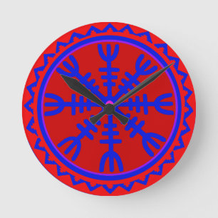 Viking Helm van Awe Wall Clock Ronde Klok