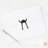 Viking Helmet en Braids Vierkante Sticker (Envelop)